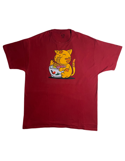 Orange cat eating ramen Tee